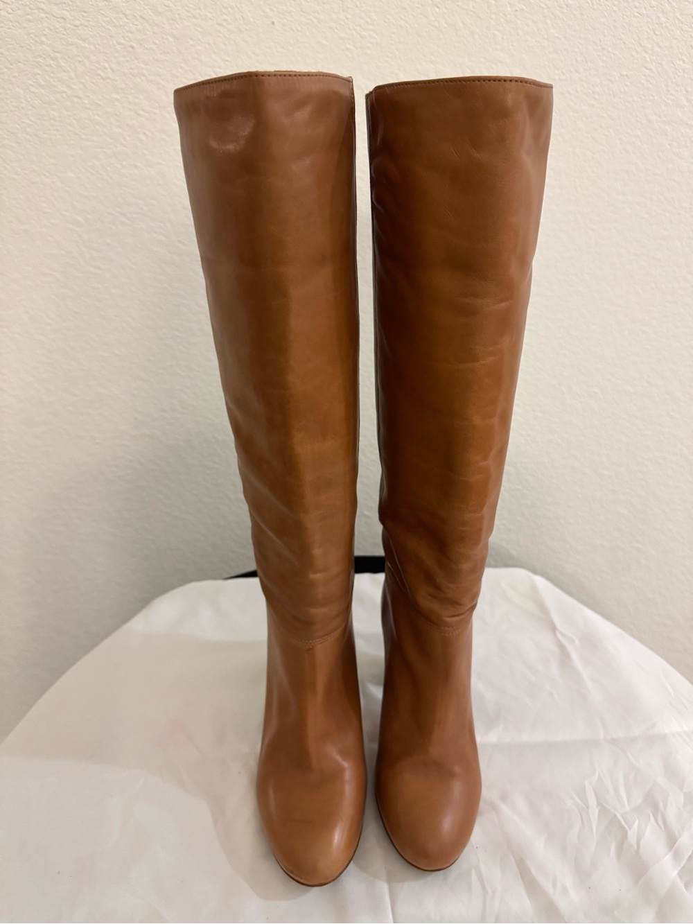 Steve Madden Tall Leather Knee Boots in Camel Brown
